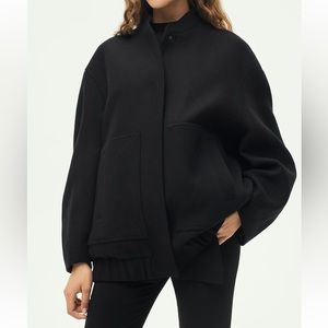 ZARA oversized wool black bomber jacket